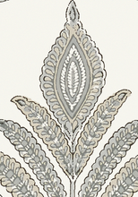 Grey Penney Leaf Wallpaper
