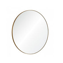 Round Gold Leaf Mirror
