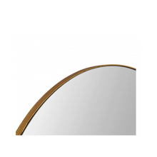 Round Gold Leaf Mirror